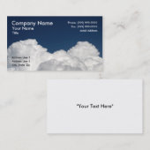 澄んな青空に対する柔らかく白い雲 名刺 (正面/裏面)