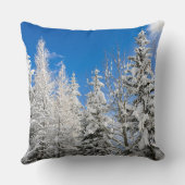澄んな青空の下の雪の木 クッション (裏面)