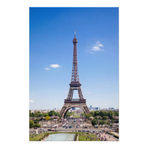 澄んな青空の写真のパリのLa旅行エッフェル フォトプリント