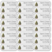 澄んクリスマス差出人住所カスタム透明 シール (正面)