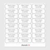 澄ん差出人住所カスタム透明ラベル シール (シート)