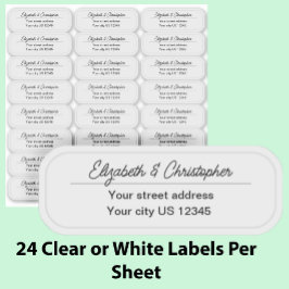 澄ん差出人住所カスタム透明ラベル シール