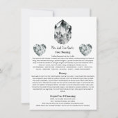 澄ん水晶の形而上学的特性 招待状 (裏面)