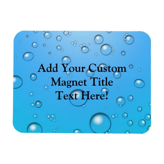 澄ん泡、青い水 マグネット (横)