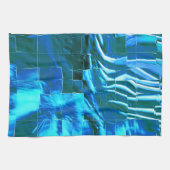 澄ん空モザイク抽象芸術メタリックテクスチャ キッチンタオル (横)