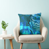 澄ん空モザイク抽象芸術メタリックテクスチャ クッション (椅子)