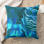 澄ん空モザイク抽象芸術メタリックテクスチャ クッション (ブランケット)