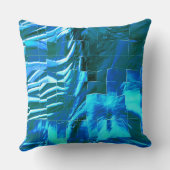 澄ん空モザイク抽象芸術メタリックテクスチャ クッション (裏面)