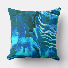 澄ん空モザイク抽象芸術メタリックテクスチャ クッション