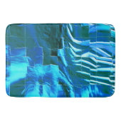 澄ん空モザイク抽象芸術メタリックテクスチャ バスマット (正面)