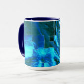 澄ん空モザイク抽象芸術メタリックテクスチャ マグカップ (正面左)