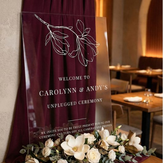 澄ん結婚ミニマル開式 アクリルサイン