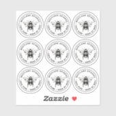 澄ん蜜瓶の蓋用ラベル シール (シート)