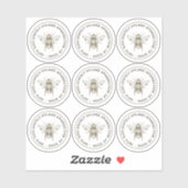 澄ん蜜瓶の蓋用ラベル シール (シート)