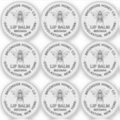 澄ん蜜蝋のリップクリーム用ラベル シール (正面)