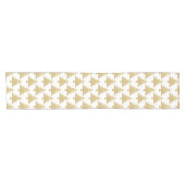 澄ん金ゴールドグリッタークリスマスツリーパターン ショートテーブルランナー (横)