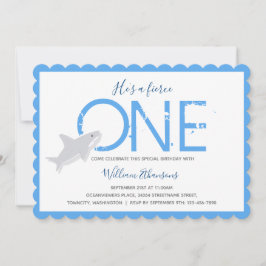 激かわサメ動物ファーストバースデー 招待状