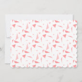 激かわピンクツインズサメ動物ファーストバースデー 招待状 (裏面)