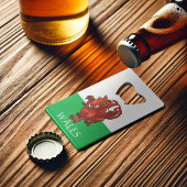 激しいしかし可愛い赤いウェールズの漫画ベビードラゴン クレジットカード栓抜き