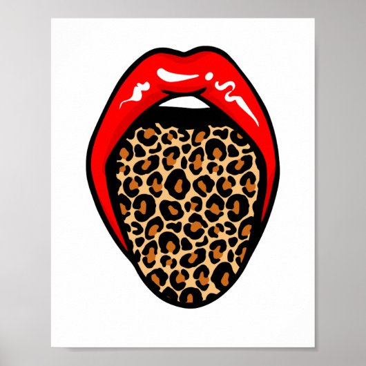 激しいよくはしゃぐと： Wild Lips Wall Art ポスター (正面)