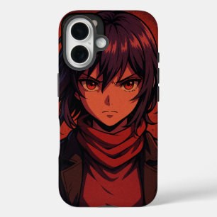 激しいアニメガールの電話ケース iPhone 16ケース
