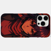 激しいアニメガールフォンケース – Red Eyes & Scarf Ae Case-Mate iPhoneケース (裏面 (横))