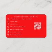 激しいアフリカ系アメリカ人「スライ」ネイルサロンブランディング 名刺 (裏面)