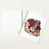 激しいアメリカンフットボール選手が突破 プランナー手帳 (ディスプレー)