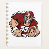 激しいアメリカンフットボール選手が突破 プランナー手帳 (正面)
