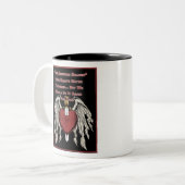 激しいアメリカ兵のボロボロのハート ツートーンマグカップ (正面左)