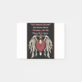 激しいアメリカ兵のボロボロのハート ポストイット (正面)