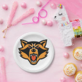 激しいアライグマはっきりしたマスコット野生動物グラフィック ペーパープレート (パーティー)