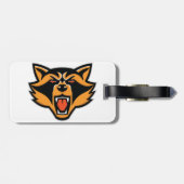 激しいアライグマはっきりしたマスコット野生動物グラフィック ラゲッジタグ (裏面横)