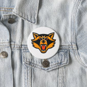 激しいアライグマはっきりしたマスコット野生動物グラフィック 缶バッジ