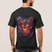 激しいエネルギーを放つ火竜の頭 Tシャツ (裏面)