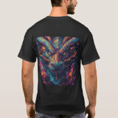 激しいエネルギーを放つ火竜の頭 Tシャツ (裏面)