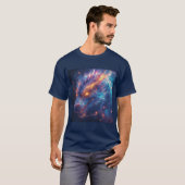 激しいエネルギーを放つ火竜の頭 Tシャツ (正面フル)