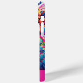 激しいエレガンス：カスタマイズ可能なフローラタイガーアート Case-Mate iPhoneケース (裏面 / 左)