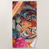 激しいエレガンス:強さの芸術 ビーチタオル (正面)