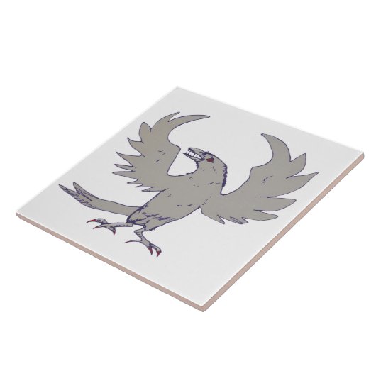 激しいカラスの鳥の牙タイル タイル (側面)