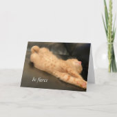 激しいカードオレンジジンジャータイガーかわいい カード (正面)