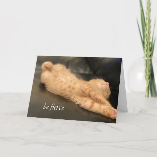 激しいカードオレンジジンジャータイガーかわいい カード (正面)