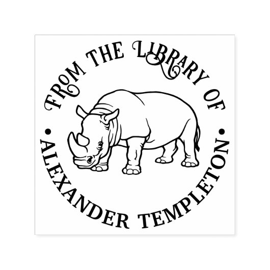 激しいサイのアウトライン #2 ライブラリーブック名 セルフインキングスタンプ (デザイン)