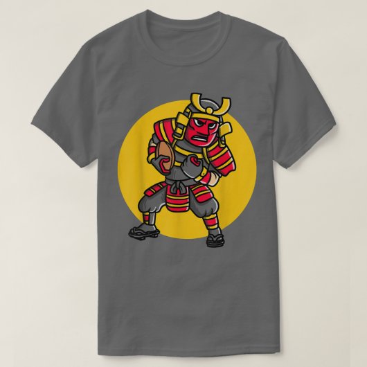 激しいサムライサッカー選手の男性の女性 Tシャツ (デザイン正面)