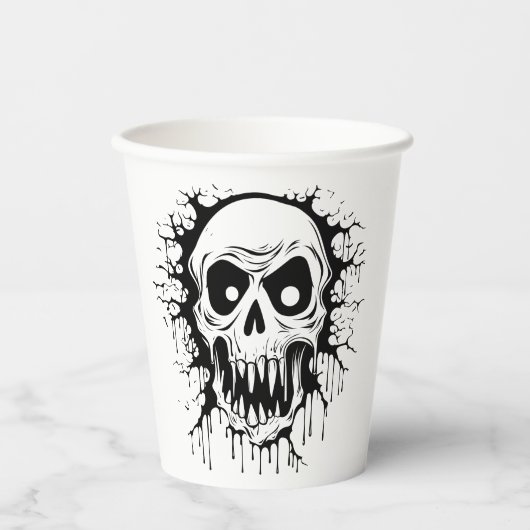 激しいスカル杯 紙コップ (正面)