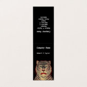 激しいタイガーヘッド黒ストライプ色のアウトライン黒 名刺 (外部フラット)