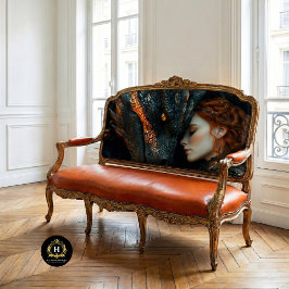 激しいドラゴンと戦士の女性のファンタジーデコパージュ 薄葉紙