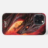 激しいドラゴンと火 iPhoneケース (裏面横)