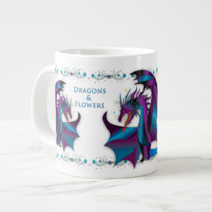 激しいドラゴンの花フェミニンの神秘的な名前 ジャンボコーヒーマグカップ