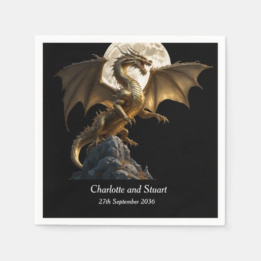 激しいドラゴン育成 スタンダードカクテルナプキン (正面)